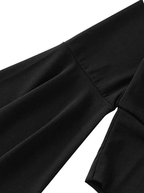 'Sapphira' Flare Sleeve Crop Top - Celes Fashion